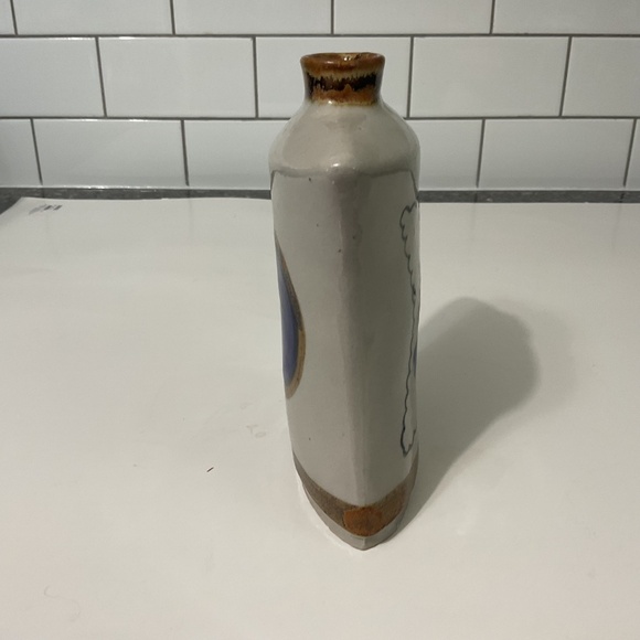 VTG Tonala Ceramic Crescent Half Moon Vase Mexico - Picture 6 of 7